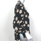 Trovata Birds of Paradis Quincy Blouse Black Gardenia Print Size Extra Small