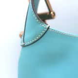 Gucci Nailhead Jackie Mini Hobo Bag Blue Leather & GG Canvas
