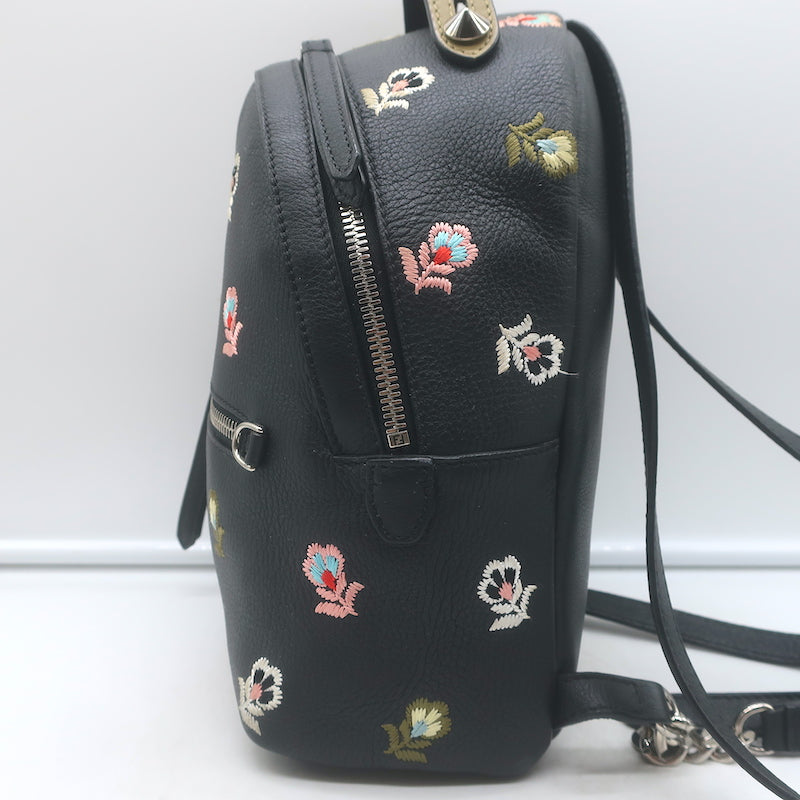 fendi mini backpack black Monster Backpack in Black, Fabric Mini backpack in soft black leather FENDI Fendiness Black Nylon Buckle