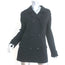 Sui Anna Sui Double Breasted Jacket Black Stretch Wool Size 42