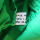 Juliet Dunn Tie-Waist Blouson Mini Dress Green Cotton Poplin Size 1