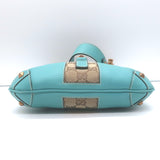 Gucci Nailhead Jackie Mini Hobo Bag Blue Leather & GG Canvas