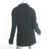 Sui Anna Sui Double Breasted Jacket Black Stretch Wool Size 42