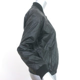 Elizabeth and James Quilted Bomber Jacket Lena Black Coated Cotton Size Small