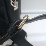 Fendi Zaino By The Way Floral-Embroidered Mini Backpack Black Grained Leather