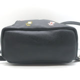 Fendi Zaino By The Way Floral-Embroidered Mini Backpack Black Grained Leather