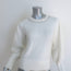 Cinq a Sept Dara Crystal-Embellished Sweater Ivory Wool-Blend Size Medium