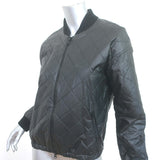 Elizabeth and James Quilted Bomber Jacket Lena Black Coated Cotton Size Small