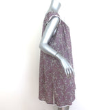 Pour Les Femmes Crochet Lace-Trim Nightgown Purple Floral Print Size Medium