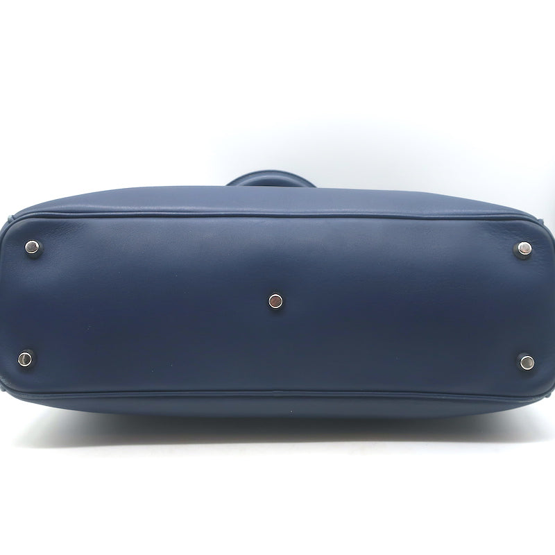 Christian Dior Diorissimo Large Tote Navy Leather Crossbody
