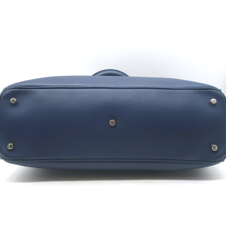 Christian Dior Diorissimo Large Tote Navy Leather Crossbody