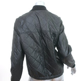 Elizabeth and James Quilted Bomber Jacket Lena Black Coated Cotton Size Small