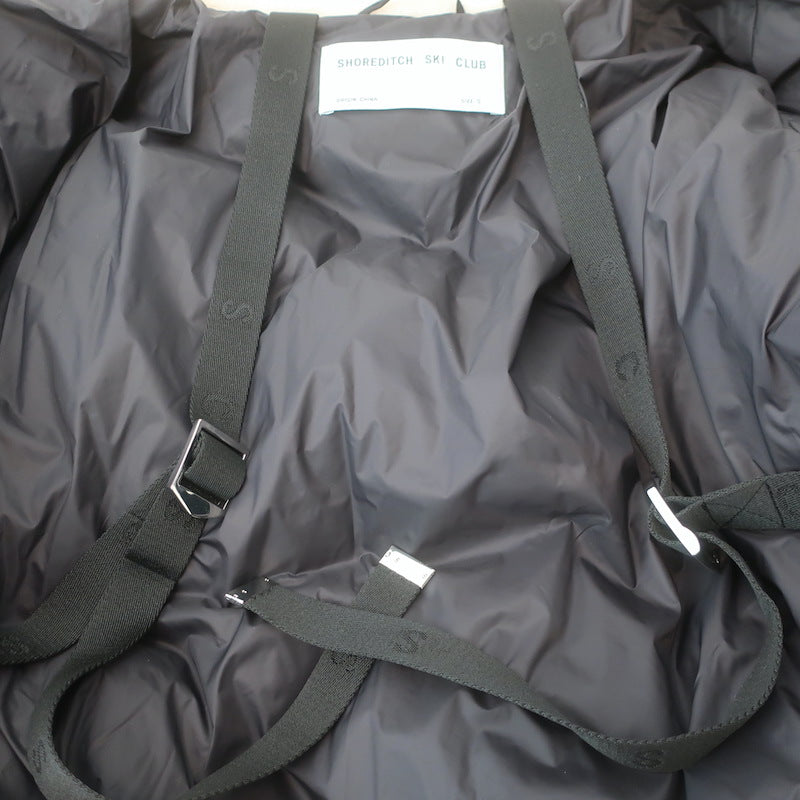 Shoreditch Ski Club Maya Shearling Puffer Jacket Cream/Black Size Small