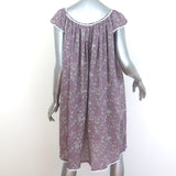 Pour Les Femmes Crochet Lace-Trim Nightgown Purple Floral Print Size Medium