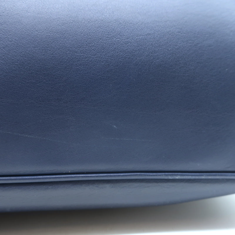 Christian Dior Diorissimo Large Tote Navy Leather Crossbody