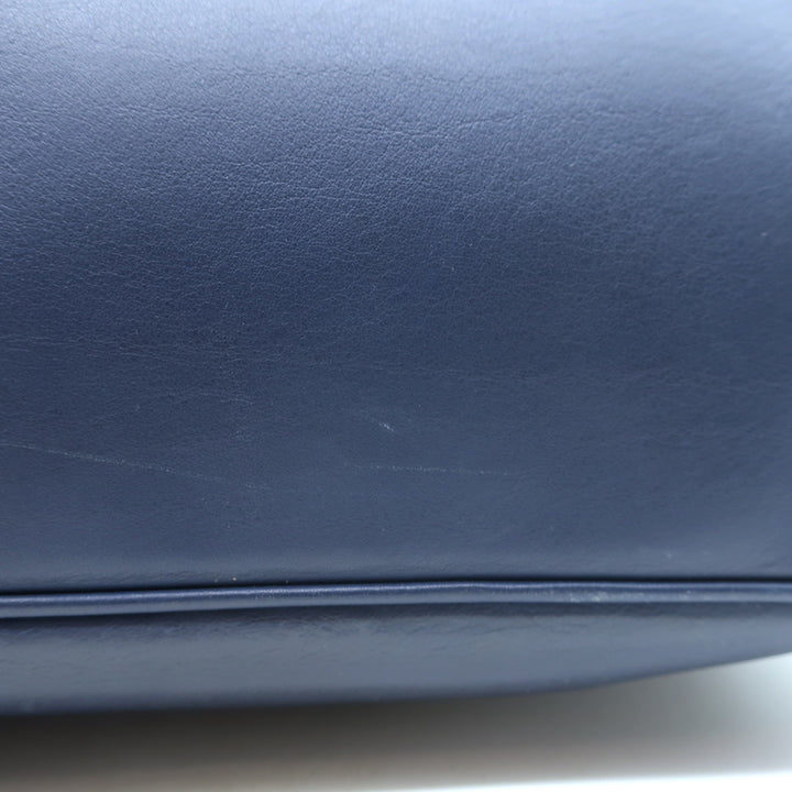 Christian Dior Diorissimo Large Tote Navy Leather Crossbody