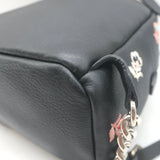 Fendi Zaino By The Way Floral-Embroidered Mini Backpack Black Grained Leather