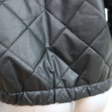 Elizabeth and James Quilted Bomber Jacket Lena Black Coated Cotton Size Small