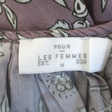 Pour Les Femmes Crochet Lace-Trim Nightgown Purple Floral Print Size Medium