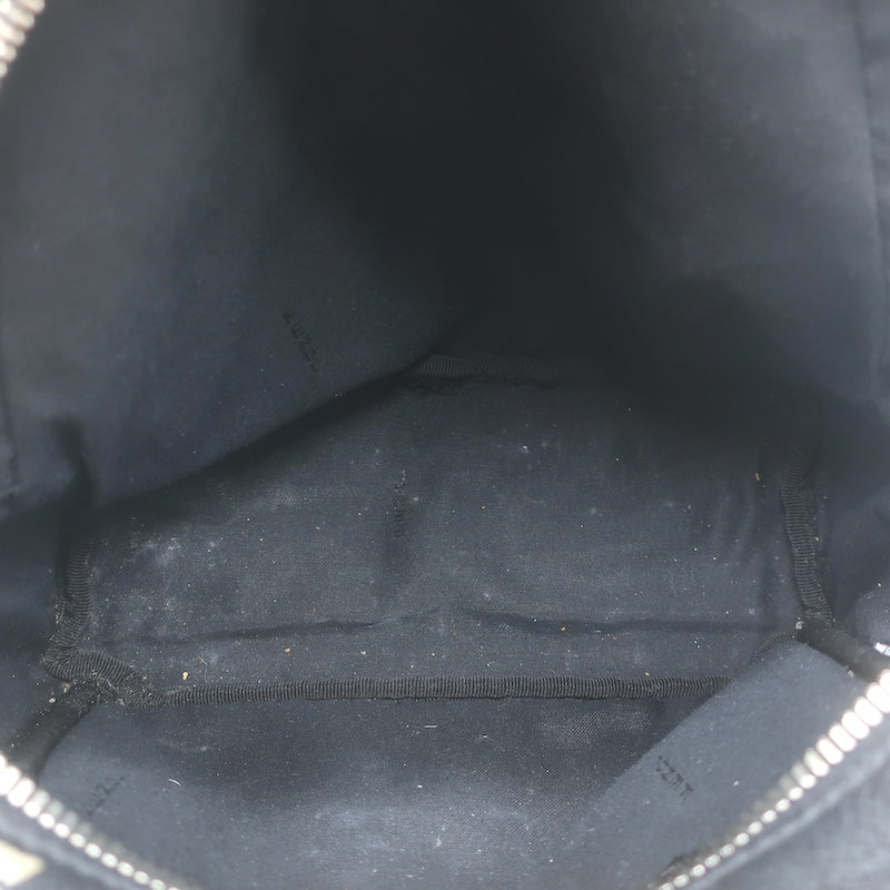 Fendi Zaino By The Way Floral-Embroidered Mini Backpack Black Grained Leather