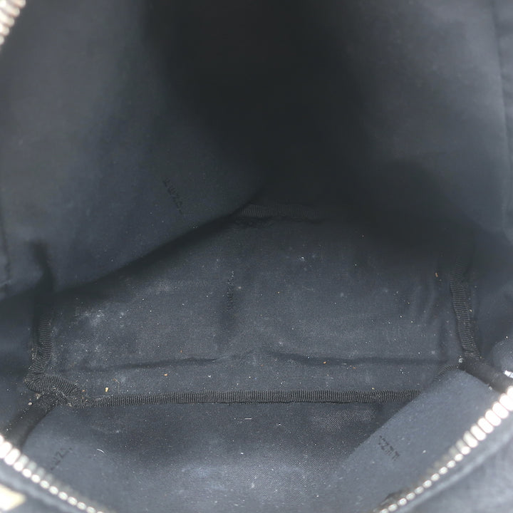 Fendi Zaino By The Way Floral-Embroidered Mini Backpack Black Grained Leather