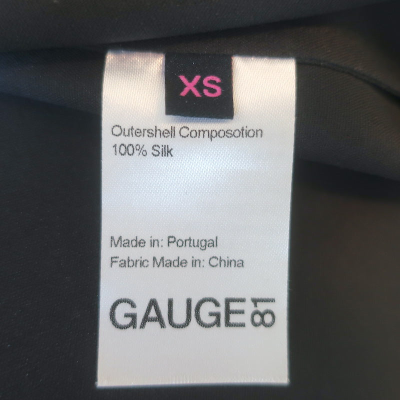 GAUGE81 Osaka Turtleneck Mini Dress Black Silk Size Extra Small