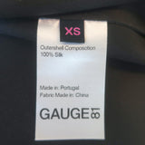 GAUGE81 Osaka Turtleneck Mini Dress Black Silk Size Extra Small