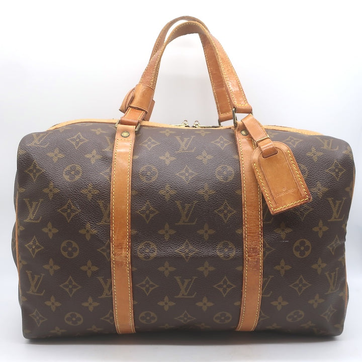 Vintage Louis Vuitton Monogram Sac Souple 35 Boston Bag Brown Canvas