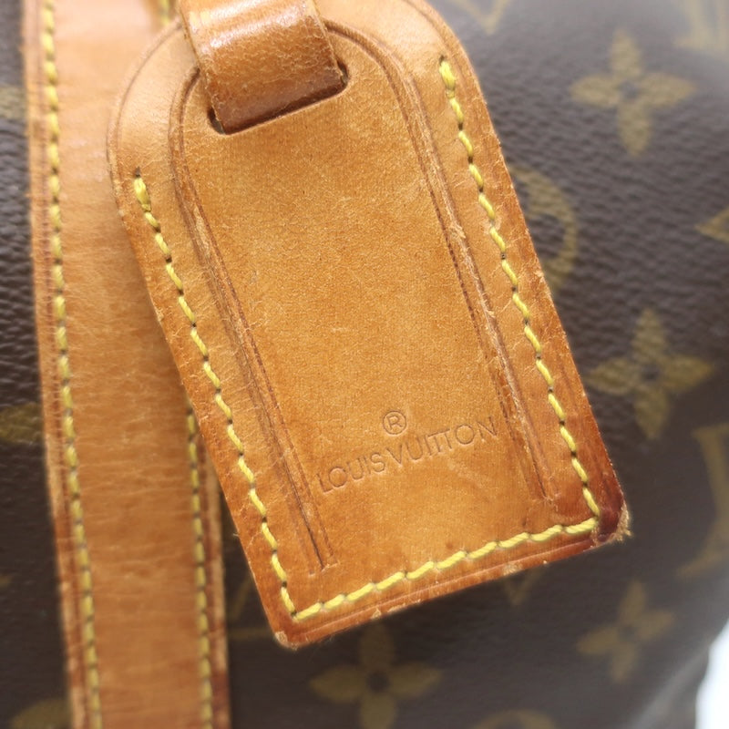 Vintage Louis Vuitton Monogram Sac Souple 35 Boston Bag Brown Canvas
