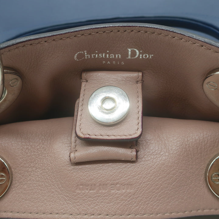 Christian Dior Diorissimo Large Tote Navy Leather Crossbody