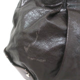 Marni Balloon Bag Dark Brown Leather & Patent Large Crossbody