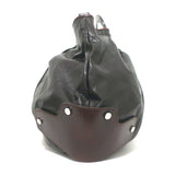 Marni Balloon Bag Dark Brown Leather & Patent Large Crossbody