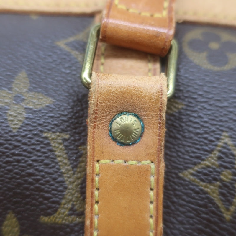 Vintage Louis Vuitton Monogram Sac Souple 35 Boston Bag Brown Canvas