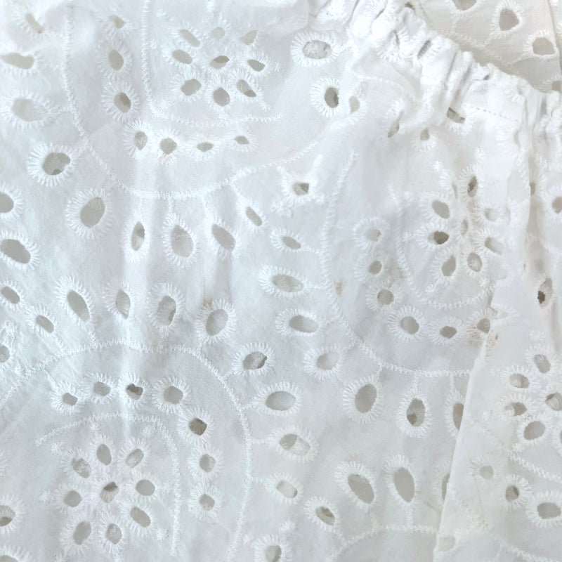 Natalie Martin Off the Shoulder Top Ella White Eyelet Size Extra Small