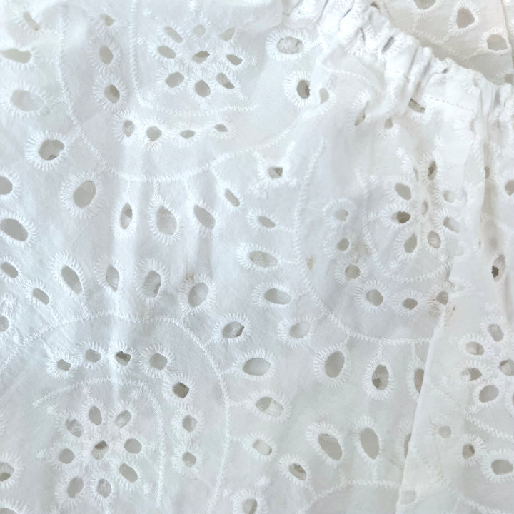 Natalie Martin Off the Shoulder Top Ella White Eyelet Size Extra Small