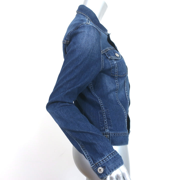 AG Adriano Goldschmied Robyn Denim Jacket Dark Blue Size Large