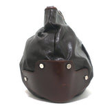 Marni Balloon Bag Dark Brown Leather & Patent Large Crossbody