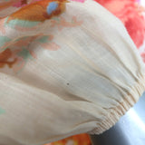 Zimmermann Raie Belted Button-Front Mini Dress Ivory/Multi Floral Print Size 0