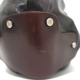 Marni Balloon Bag Dark Brown Leather & Patent Large Crossbody