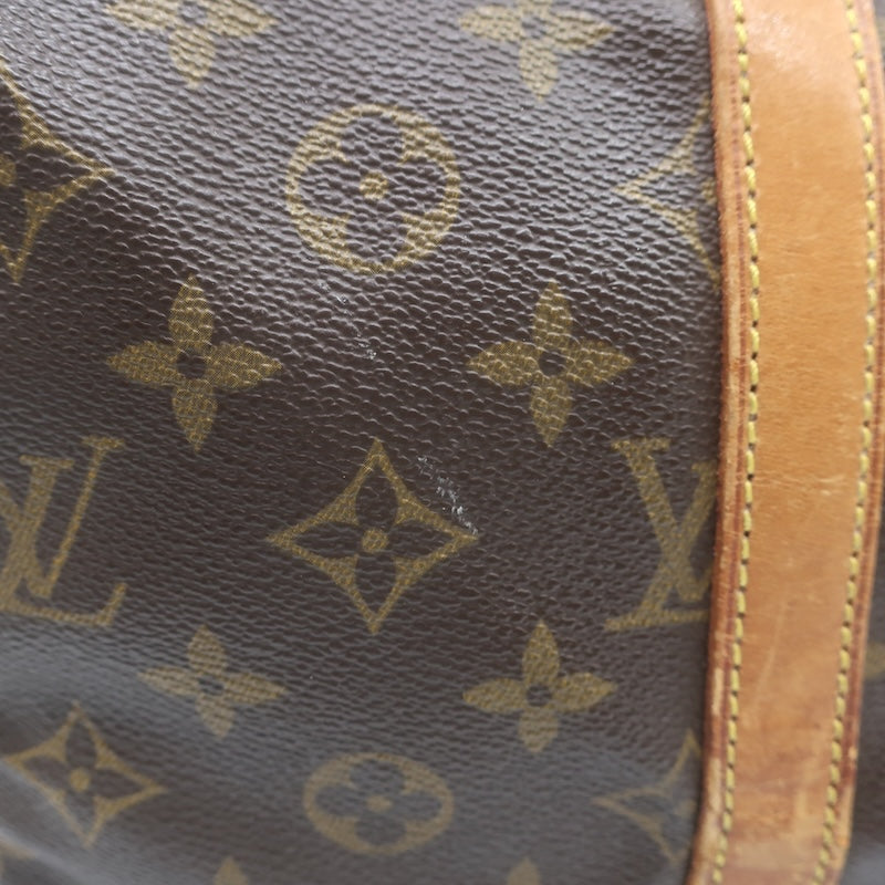 Vintage Louis Vuitton Monogram Sac Souple 35 Boston Bag Brown Canvas