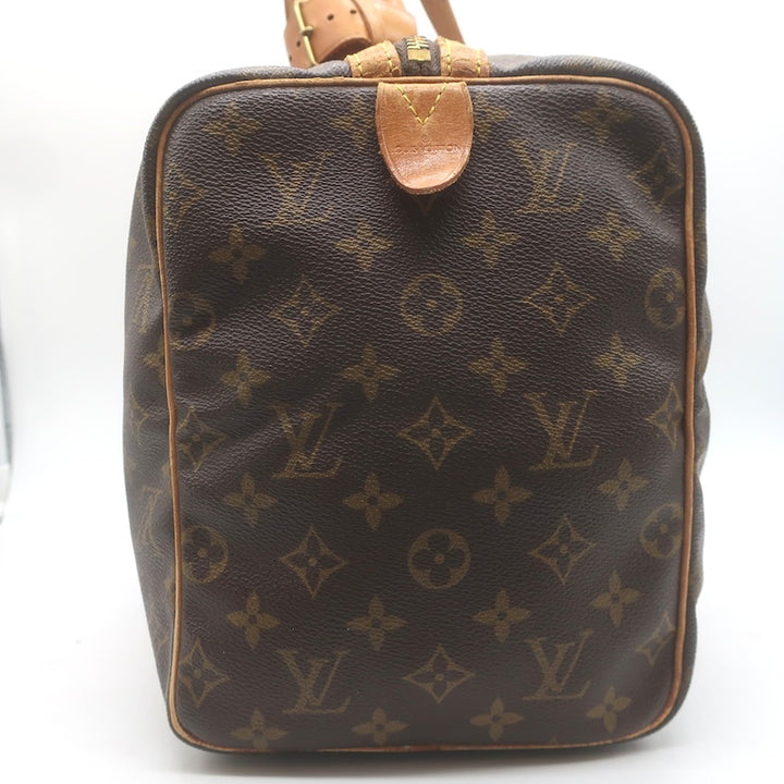Vintage Louis Vuitton Monogram Sac Souple 35 Boston Bag Brown Canvas