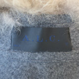 A.L.C. Coyote Fur-Trimmed Hooded Parka Khaki Cotton Size Small