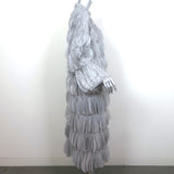 Zara Hearts Coat Silver Metallic Size Medium Open Front Jacket NEW