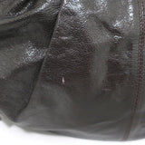 Marni Balloon Bag Dark Brown Leather & Patent Large Crossbody