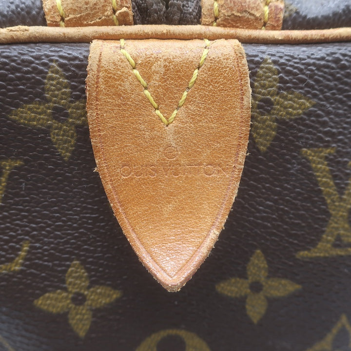 Vintage Louis Vuitton Monogram Sac Souple 35 Boston Bag Brown Canvas