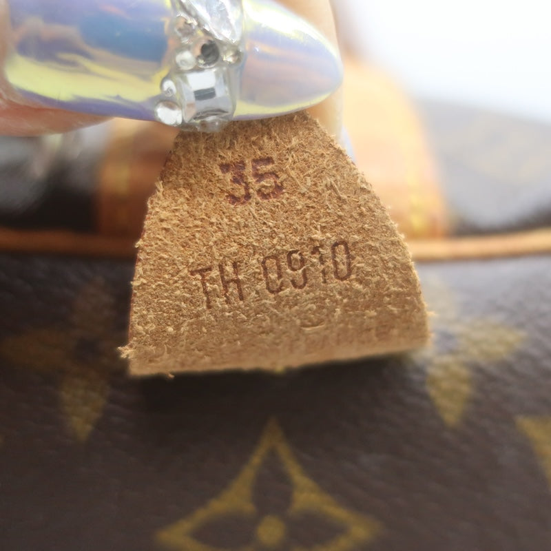 Vintage Louis Vuitton Monogram Sac Souple 35 Boston Bag Brown Canvas