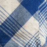 RRL Ralph Lauren Plaid Belted Maxi Shirtdress Blue/Cream Cotton-Linen Size 1