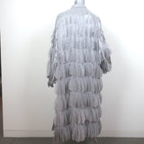 Zara Hearts Coat Silver Metallic Size Medium Open Front Jacket NEW