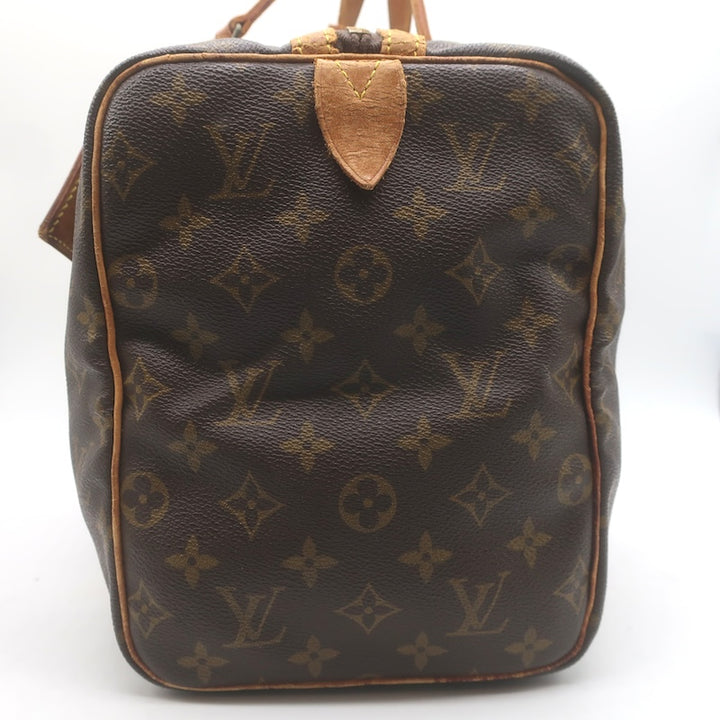 Vintage Louis Vuitton Monogram Sac Souple 35 Boston Bag Brown Canvas