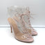 Gianvito Rossi Helmut Plexi Lace-Up Booties PVC & Blush Leather Size 39